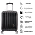 Maleta Cabina 55x40x20cm Policarbonato (44L) - 20 Pulgadas - Negro