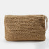 Bolso bandolera de rafia con bolitas para mujer marrón Nadia