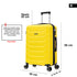 RAYKONG Mala Média Expansível ABS+Policarbonato 66x45x27.50cm - 30cm Expandido | 82L - 90L | 24 Polegadas | 23kg semirrígida cadeado de combinação - Amarelo