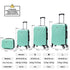 Raykong Conjunto de maletas de viaje de 4 piezas Neceser(29cm)/55cm/68cm/78cm ABS Waves - Menta