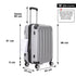 RAYKONG Mala Média ABS 66x43x25cm | 71L | 24 polegadas | até 23kg semirrígida - Prata