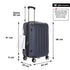 RAYKONG Mala de Viagem Média ABS 66x43x25cm | 71L | 24 Polegadas | até 23kg semirrígida - Azul Marinho