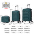 Conjunto de 3 Maletas|Neceser 29x35x16.50cm|Maleta Cabina ABS+PC 55x40x20cm|Mediana Expandible 20kg-23kg - 66x45x27.50-30cm | Verde