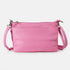 Bolso bandolera de piel para mujer con asa corta fucsia Martina