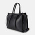 Bolso bandolera mujer de piel con asas de mano negro Mercedes