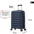 RAYKONG Mala Média Expansível ABS+Policarbonato 66x45x27.50cm - 30cm Expandida | 82L - 90L | 24 Polegadas | 23kg semirrígida cadeado de combinação - Azul Marinho