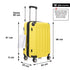 RAYKONG Mala Média ABS 66x43x25cm | 71L | 24 Polegadas | até 23kg semirrígidas - Amarelo