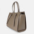 Bolso bandolera mujer de piel con asas de mano khaki Mercedes