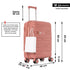 Juego de maletas PP Rígida 3 piezas|Maleta Cabina 55cm|Maleta Mediana 65cm Expandible |Maleta Grande 75cm Expandible |Bass Rosa Dorado