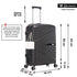 Juego de maletas PP Rígida 3 piezas|Maleta Cabina 55cm|Maleta Mediana 65cm Expandible |Maleta Grande 75cm Expandible |Choco Negro