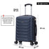 RAYKONG Maleta de Cabina 55x40x20cm Policarbonato (40L) semirígida Trolley pequeño Equipaje de Mano 4 Ruedas giratorios a 360º Cierre numérico-Azulmarino