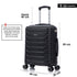 RAYKONG Maleta de Cabina 55x40x20cm Policarbonato (40L) semirígida Trolley pequeño Equipaje de Mano 4 Ruedas giratorios a 360º Cierre numérico-Negro