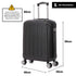 Raykong Maleta Cabina ABS 55x40x20cm (44L) Maxima aprovechamiento de espacio - 20 Pulgadas - Negro