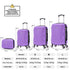Raykong Conjunto de maletas de viaje de 4 piezas Neceser(29cm)/55cm/68cm/78cm ABS Waves - Morada