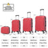 Raykong Conjunto de maletas de viaje de 4 piezas Neceser(29cm)/55cm/68cm/78cm ABS Waves - Rojo