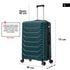 RAYKONG Maleta Grande Expandible ABS+Policarbonato 75x49x31cm - 33.50cm Extendido | 114L - 123L | 28 Pulgadas | 25kg semirígidas candado combinación - Verde