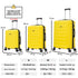 Raykong Juego de maletas 3 piezas | Maleta Cabina 55cm | Mediana Expansible 65cm | Grande Expansible 75cm - Watt (Amarillo)