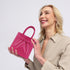 Bolso bandolera de piel pequeño mujer fucsia Carmen
