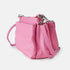 Bolso bandolera de piel para mujer con asa corta fucsia Martina