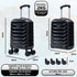 Maleta de Cabina ABS 40x30x20(24L)| Capacidad Máxima| Equipaje de Mano con Ruedas Desmontables para Ryanair | Vueling | EasyJet - Negro