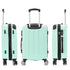 RAYKONG Mala de Viagem Média ABS 66x43x25cm | 71L | 24 Polegadas | até 23kg semirrígidas - Menta