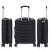 RAYKONG Maleta de Cabina 55x40x20cm Policarbonato (40L) semirígida Trolley pequeño Equipaje de Mano 4 Ruedas giratorios a 360º Cierre numérico-Negro