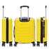 RAYKONG Mala de Cabine 55x40x20cm Policarbonato (40L) semirrígida Trolley pequeno Bagagem de Mão 4 Rodas giratórias a 360º Fecho numérico - Amarelo