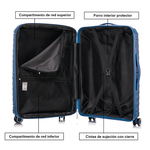 1990s Maleta Grande extensible 75cm Choco Azul marino