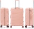 1990s Maleta de cabina 55x38x22 cm (44L) Polipropileno - Candado Incrustado - 20 Pulgadas - Rosa Claro- Bass