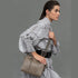 Bolso bandolera mujer de piel con asas de mano khaki Mercedes