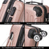 RAYKONG Mala Média ABS 66x43x25cm | 71L | 24 Polegadas | até 23kg semirrígidas - Rosa Dourado