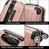 Raykong Mala de Cabine ABS 55x40x20cm (44L) Máximo aproveitamento do espaço - 20 Polegadas - RosaDouradoRaykong