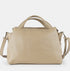 Bolso bandolera para mujer de piel con asas de mano khaki Amelie
