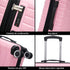Conjunto de 3 Maletas|Neceser 29x35x16.50cm|Maleta Cabina ABS+PC 55x40x20cm|Mediana Expandible 20kg-23kg - 66x45x27.50-30cm | Rosa Claro