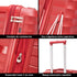 1990s Maleta Mediana extensible 65cm de Polipropileno Choco Rojo