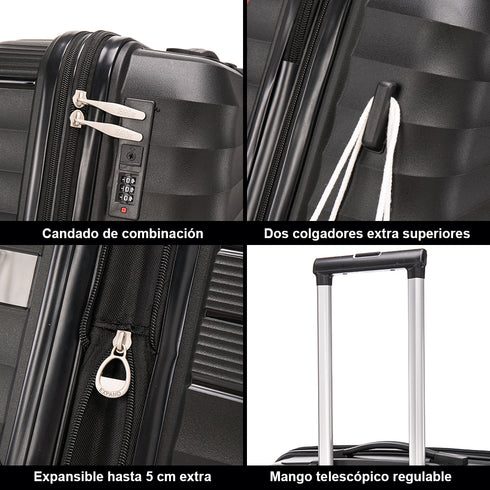 1990s Maleta Grande extensible 75cm Choco Negro