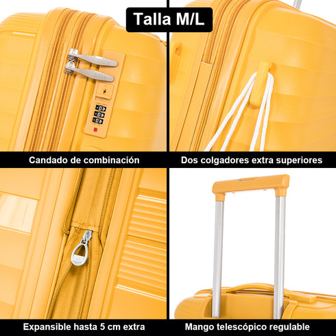 1990s Maleta Grande extensible 75cm - Choco (Amarillo)