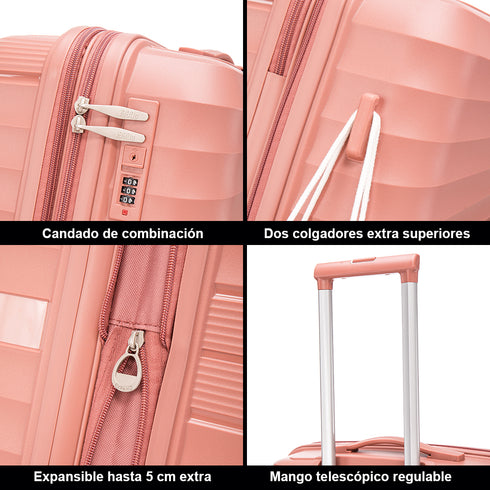 1990s Maleta Grande Extensible 75cm Choco Rosa