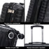 RAYKONG Maleta de Cabina 55x40x20cm Policarbonato (40L) semirígida Trolley pequeño Equipaje de Mano 4 Ruedas giratorios a 360º Cierre numérico-Negro
