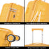 Maleta de cabina 55x39x21.5 cm (46L) Polipropileno - Candado Incrustado - 20 Pulgadas - Amarillo - Chocolate
