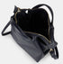 Bolso bandolera para mujer de piel con asas de mano azul marino Amelie