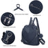 Mochila antirrobo Impermeable para mujer (14.80L) | Mochila Convertible en bolso con pompón y asa desmontable de adorno Azul Marino