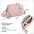Bolso bandolera mujer pequeño de cuero PU dos compartimentos y dos bandoleras, bolso mensajero para cruzar polipiel regalo original para mujer - Rosa