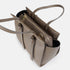 Bolso bandolera mujer de piel con asas de mano khaki Mercedes