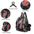 Mochila antirrobo Impermeable para mujer (14.80L) | Mochila Convertible en bolso con pompón y asa desmontable de adorno Plumas