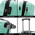 Raykong Conjunto de maletas de viaje de 4 piezas Neceser(29cm)/55cm/68cm/78cm ABS Waves - Menta