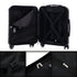 Conjunto de 4 Maletas ABS+PC|Neceser 29cm|Cabina 55x40x20cm|Mediana Expandible 20kg-23kg - 66x45x27.50-30cm|Grande Expandible 23kg-25kg - 75x49x31-33.50cm | Negro