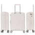 Maleta de cabina 55x39x21.5 cm (46L) Polipropileno - Candado Incrustado - 20 Pulgadas - Blanco - Chocolate