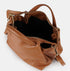 Bolso bandolera para mujer de piel con asas de mano marrón Amelie