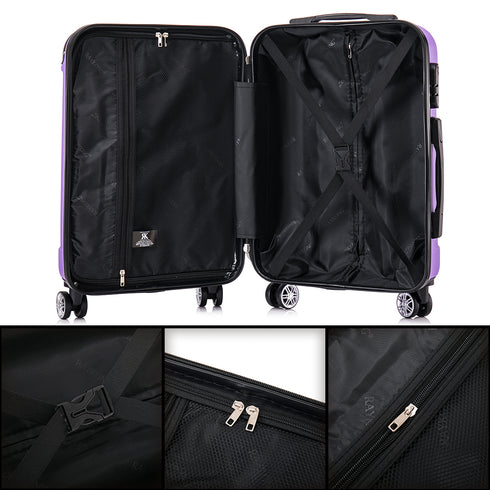 Maleta Cabina ABS 55x40x20cm 44L - 20 Pulgadas Morado - Marina